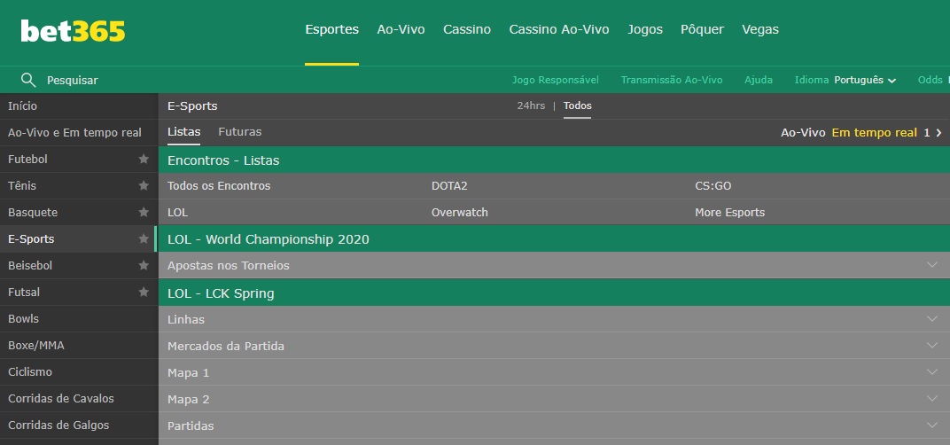 Apostas em eSports no aplicativo móvel da casa de apostas bet365 - A casa  que a minha vó queria