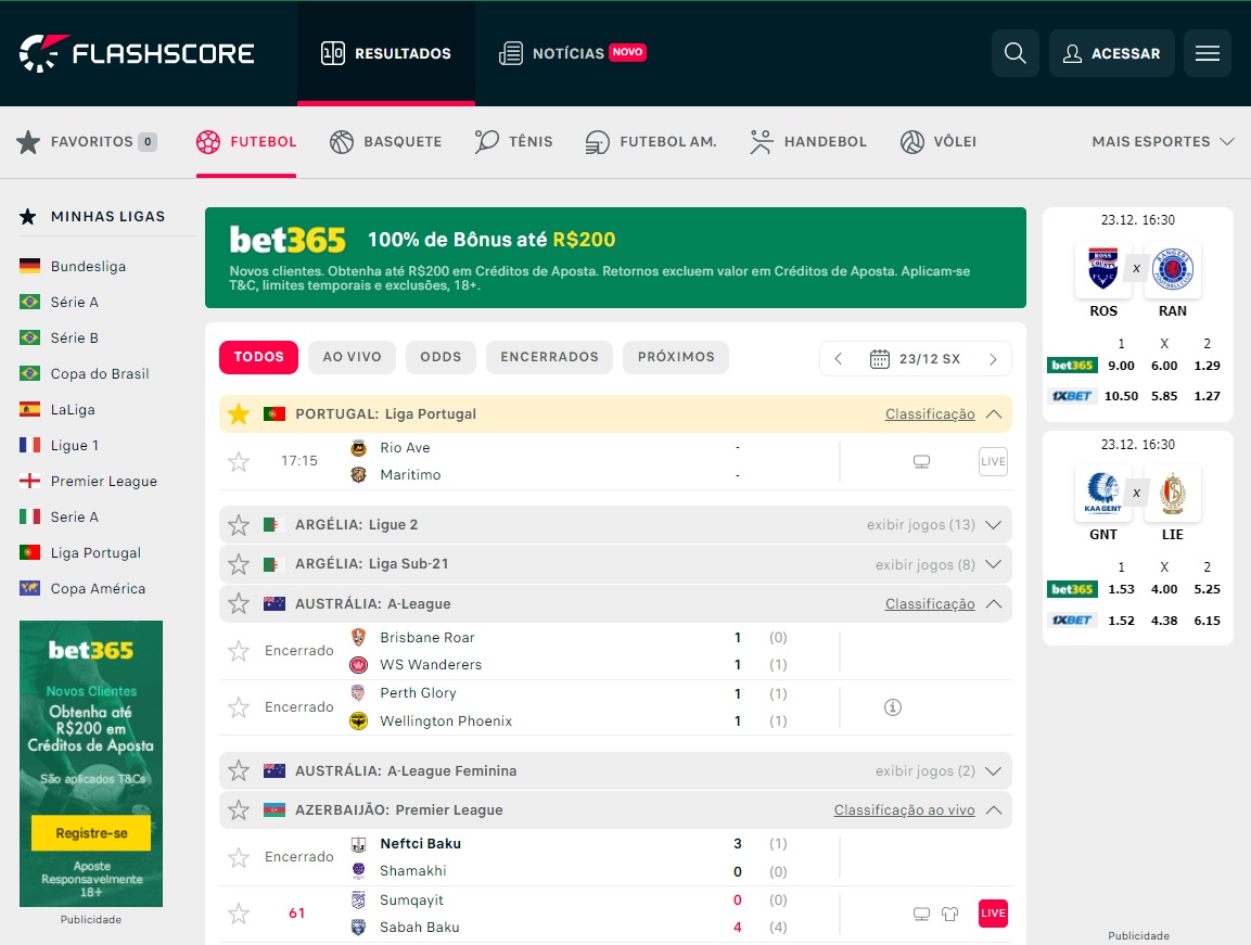 FlashScore Brasil: como acompanhar jogos de futebol em tempo real