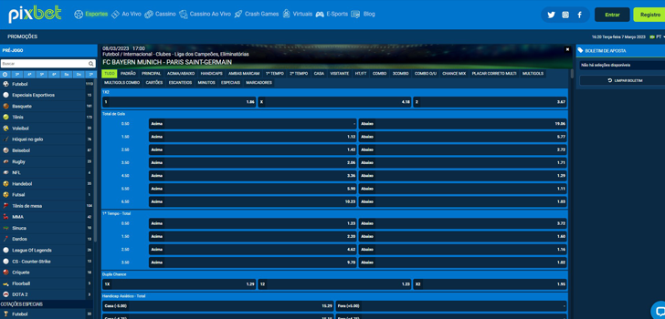 Guia Completo sobre o Mercado de Apostas 1X2 & 1° Gol na Pixbet