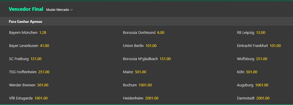 Bundesliga: Datas, equipes, história e odds - bet365